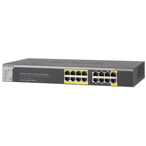 Коммутатор NETGEAR GS516TP-100EUS (1000 Base-TX (1000 мбит/с), Без SFP портов) Коммутатор NETGEAR GS516TP-100EUS (1000 Base-TX (1000 мбит/с), Без SFP портов)