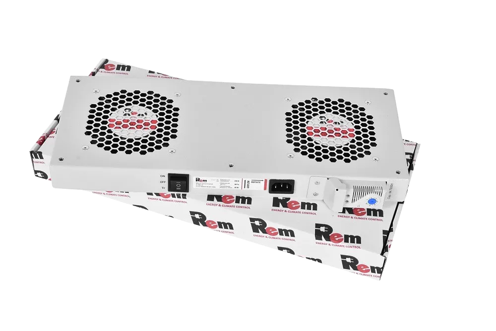 Модуль вентиляторный, 2 вентилятора с терморегулятором