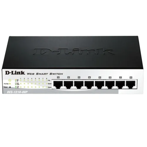 Коммутатор D-link DES-1210-08P/C (1000 Base-TX (1000 мбит/с), Без SFP портов) Коммутатор D-link DES-1210-08P/C (1000 Base-TX (1000 мбит/с), Без SFP портов)