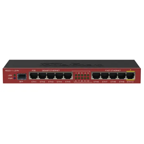 Маршрутизатор Mikrotik RB2011iLS-IN (10/100/1000 Base-TX (1000 мбит/с)) Маршрутизатор Mikrotik RB2011iLS-IN (10/100/1000 Base-TX (1000 мбит/с))