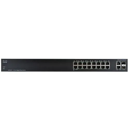 Коммутатор Cisco Small Business SG200-18 SLM2016T-EU (1000 Base-TX (1000 мбит/с), Без SFP портов)