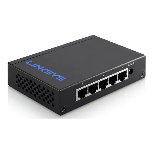 Коммутатор Linksys LGS105-eu (1000 Base-TX (1000 мбит/с), Без SFP портов)