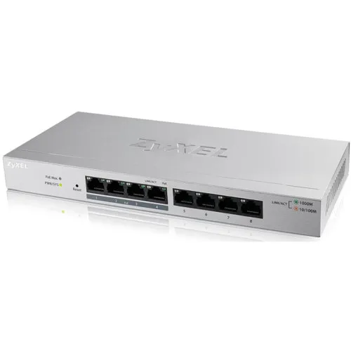 Коммутатор Zyxel GS1200-8HP (1000 Base-TX (1000 мбит/с), Без SFP портов) Коммутатор Zyxel GS1200-8HP (1000 Base-TX (1000 мбит/с), Без SFP портов)