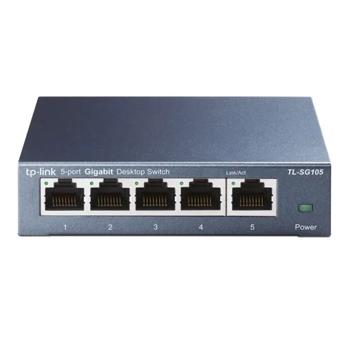 Коммутатор TENDA SG105 (1000 Base-TX (1000 мбит/с), Без SFP портов)