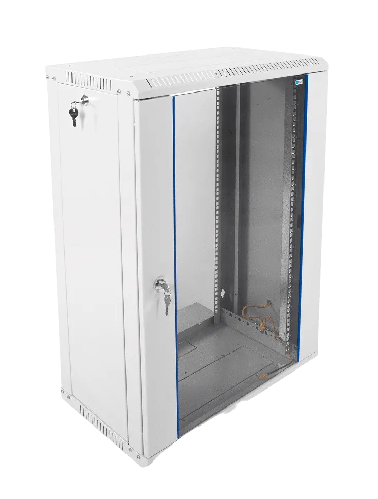 Шкаф телекоммуникационный настенный разборный ЭКОНОМ 18U (600 × 350) дверь стекло