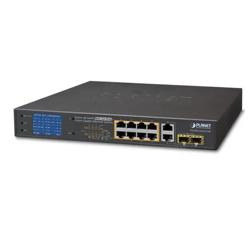 Коммутатор Planet FGSD-1022VHP (100 Base-TX (100 мбит/с), 2 SFP порта)