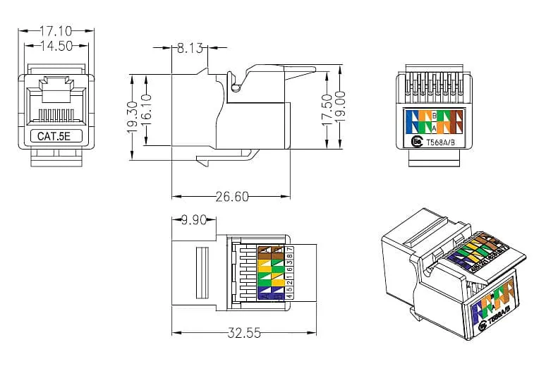 Cabeus KJ-RJ45-Cat.5E-Tooless