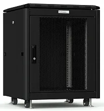 Шкаф телекоммуникационный напольный RUSRACK RSRO-606018/PMBL 19" 18U 600x600x730мм