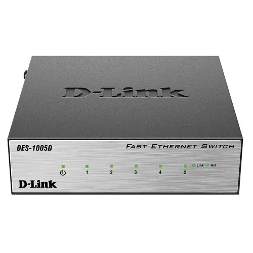 Коммутатор D-link DES-1005D/O2B (100 Base-TX (100 мбит/с), Без SFP портов)