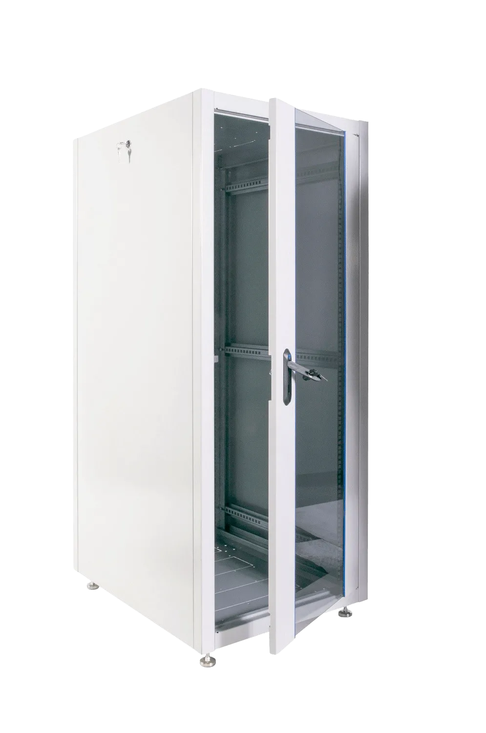 Шкаф телекоммуникационный напольный ЭКОНОМ 30U (600 × 600) дверь стекло, дверь металл