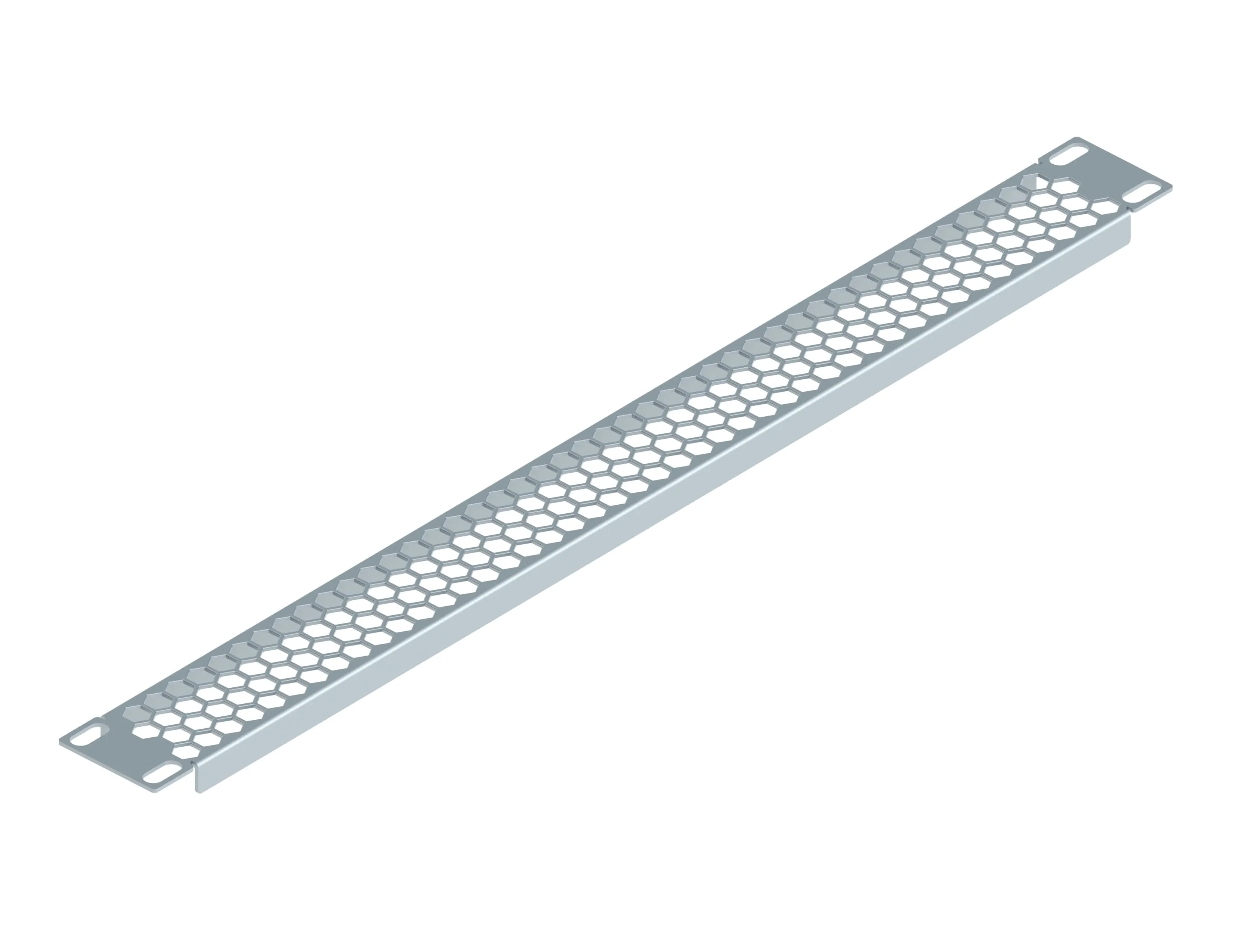 Заглушка перфорированная 19" 1U, серая RUSRACK