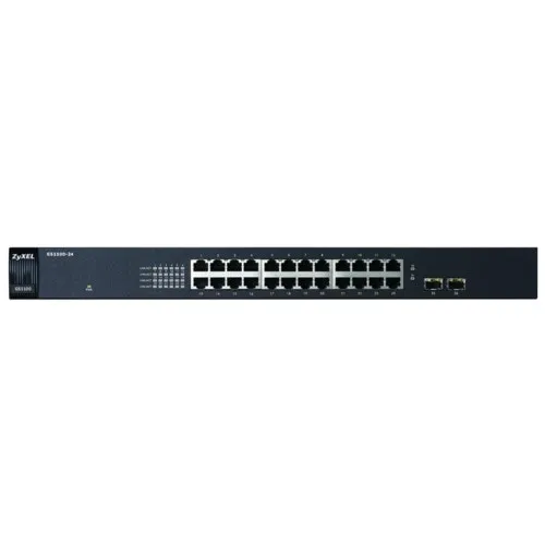Коммутатор Zyxel GS1100-24 (1000 Base-TX (1000 мбит/с), 2 SFP порта)