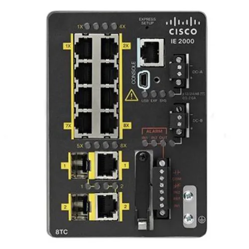 Коммутатор Cisco Industrial Ethernet 2000 IE-2000-8TC-G-B (100 Base-TX (100 мбит/с), Без SFP портов)