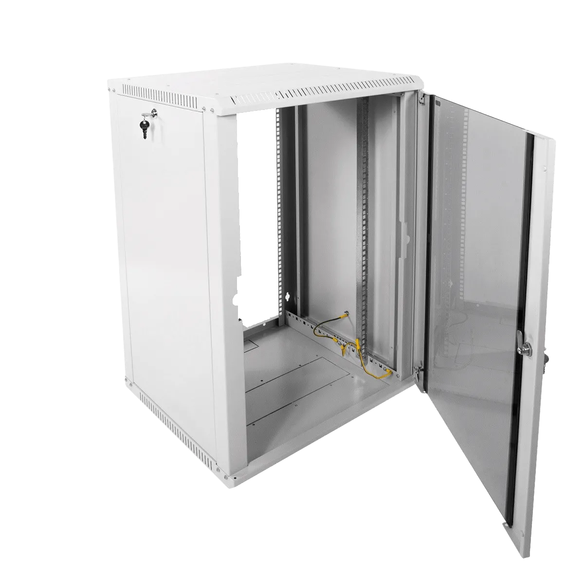 Шкаф телекоммуникационный настенный разборный ЭКОНОМ 18U (600 × 520) дверь стекло
