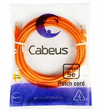 Патч-корд медный Cabeus PC-UTP-RJ45-Cat.5e-5m-OR 19" кабель 5e  оранжевый