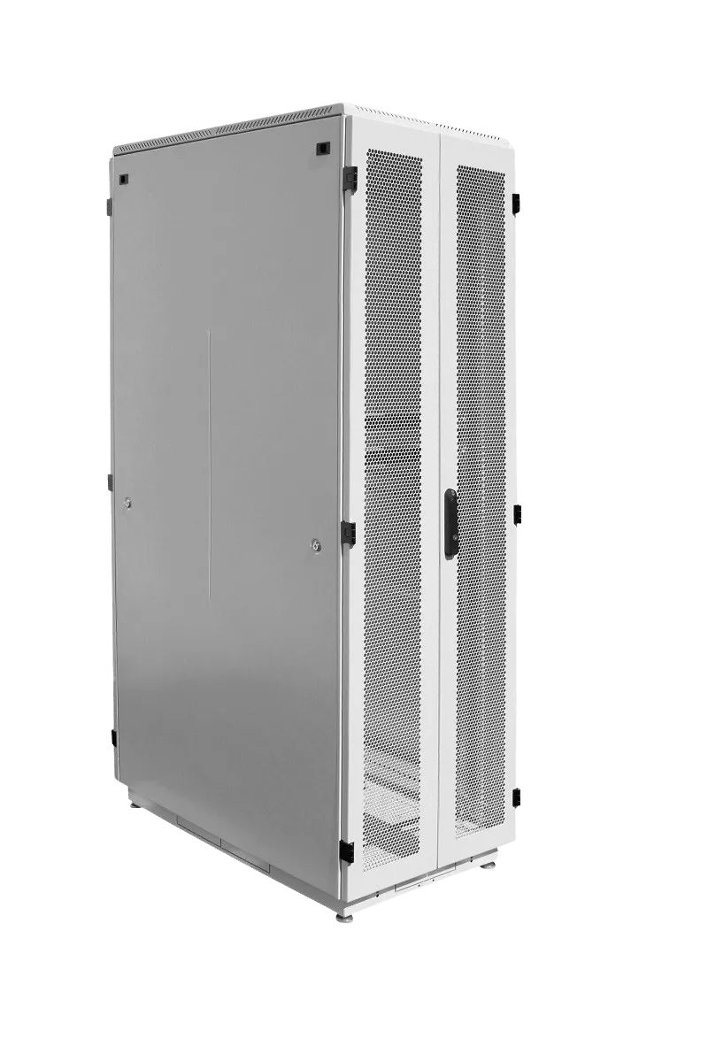 .Шкаф серверный напольный 47U (800 × 1000) дверь перфорированная, задние двойные перф.