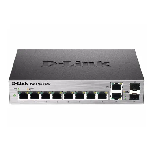 Коммутатор D-link DGS-1100-10/ME/A1A (1000 Base-TX (1000 мбит/с), Без SFP портов)