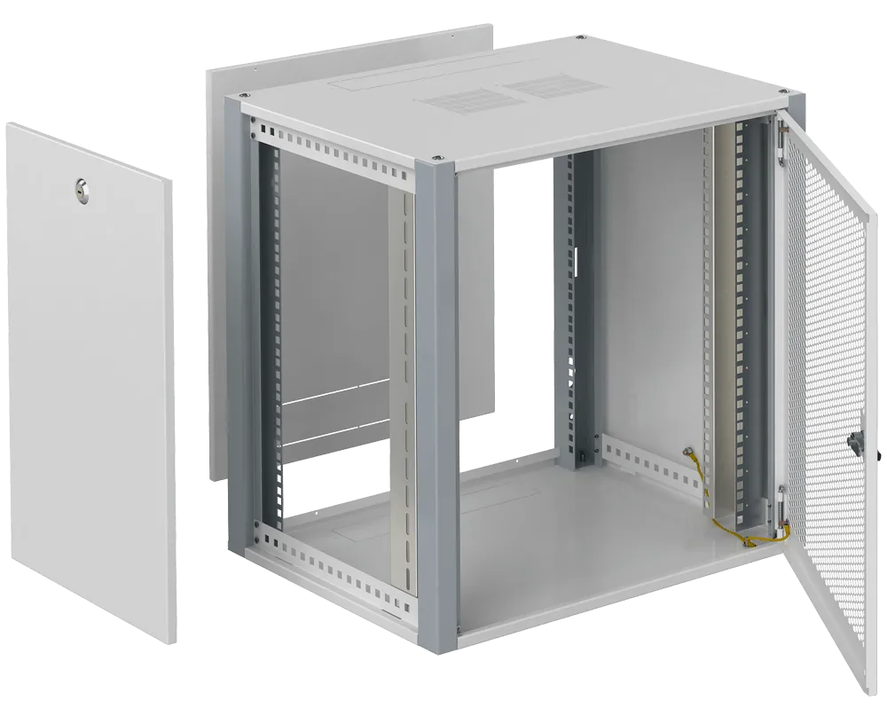 SYSMATRIX WP 6409.730 Шкаф телекоммуникационный настенный 19" 9U 600x450x450mm (ШхГхВ) дверь перфорация, цвет серый (RAL 7035/RAL7000) SYSMATRIX WP 6409.730 Шкаф телекоммуникационный настенный 19" 9U 600x450x450mm (ШхГхВ) дверь перфорация, цвет серый (RAL 7035/RAL7000)