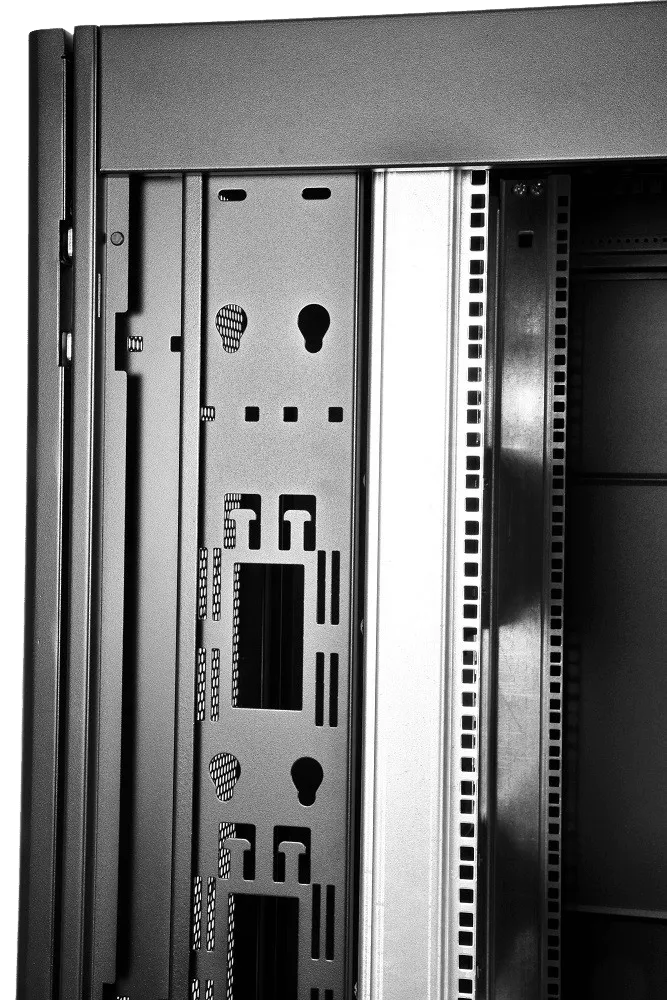 Шкаф серверный ПРОФ напольный 48U (800 × 1200) двери двойные перф. 2 шт., черный, в сборе