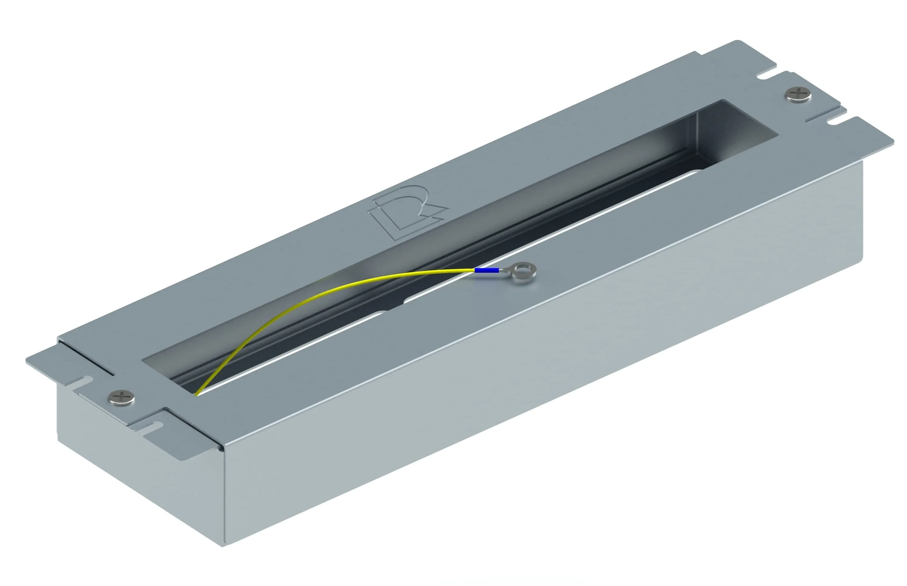 DIN рейка 19 дюймов в корпусе 3U, цвет серый RUSRACK