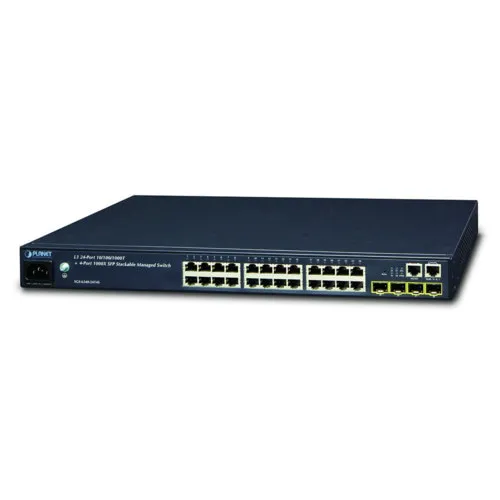 Коммутатор Planet SGS-6340-24T4S (1000 Base-TX (1000 мбит/с), 4 SFP порта)