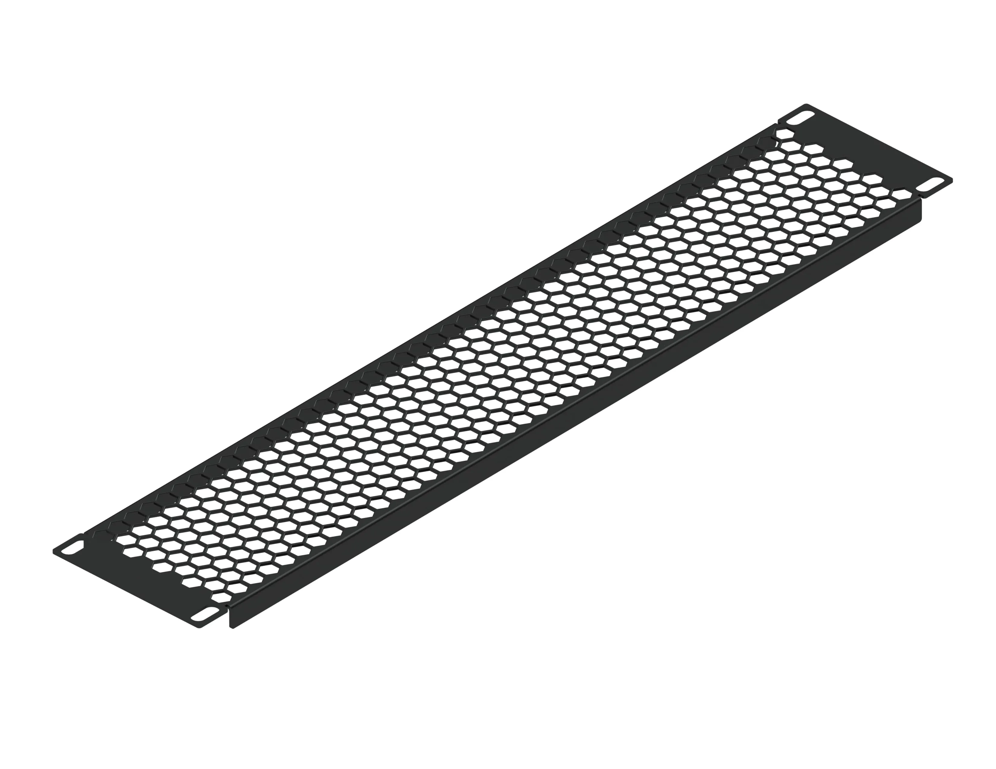 Заглушка перфорированная 19" 2U, черная RUSRACK