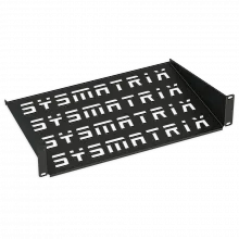 SYSMATRIX SH 2003.900 Полка 19" консольная перфорированная 1U глубина 200 мм, цвет черный (RAL 9004)