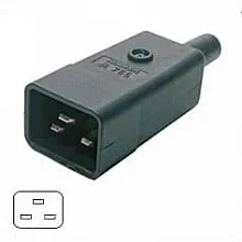 Минираспределитель Hyperline CON-IEC320C20 19"   