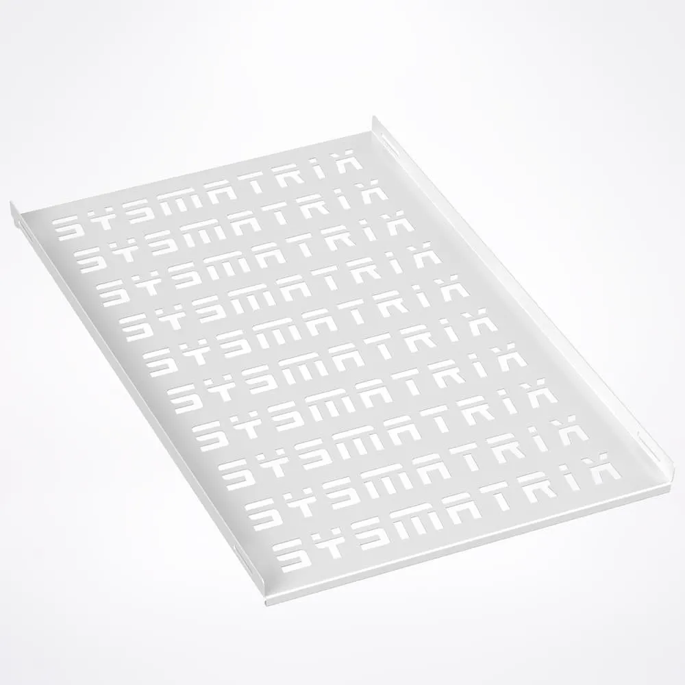 SYSMATRIX SH 8002.700 Полка 19" стационарная перфорированная глубиной 550 мм для напольных шкафов глубиной 800 мм, цвет серый (RAL 7035)