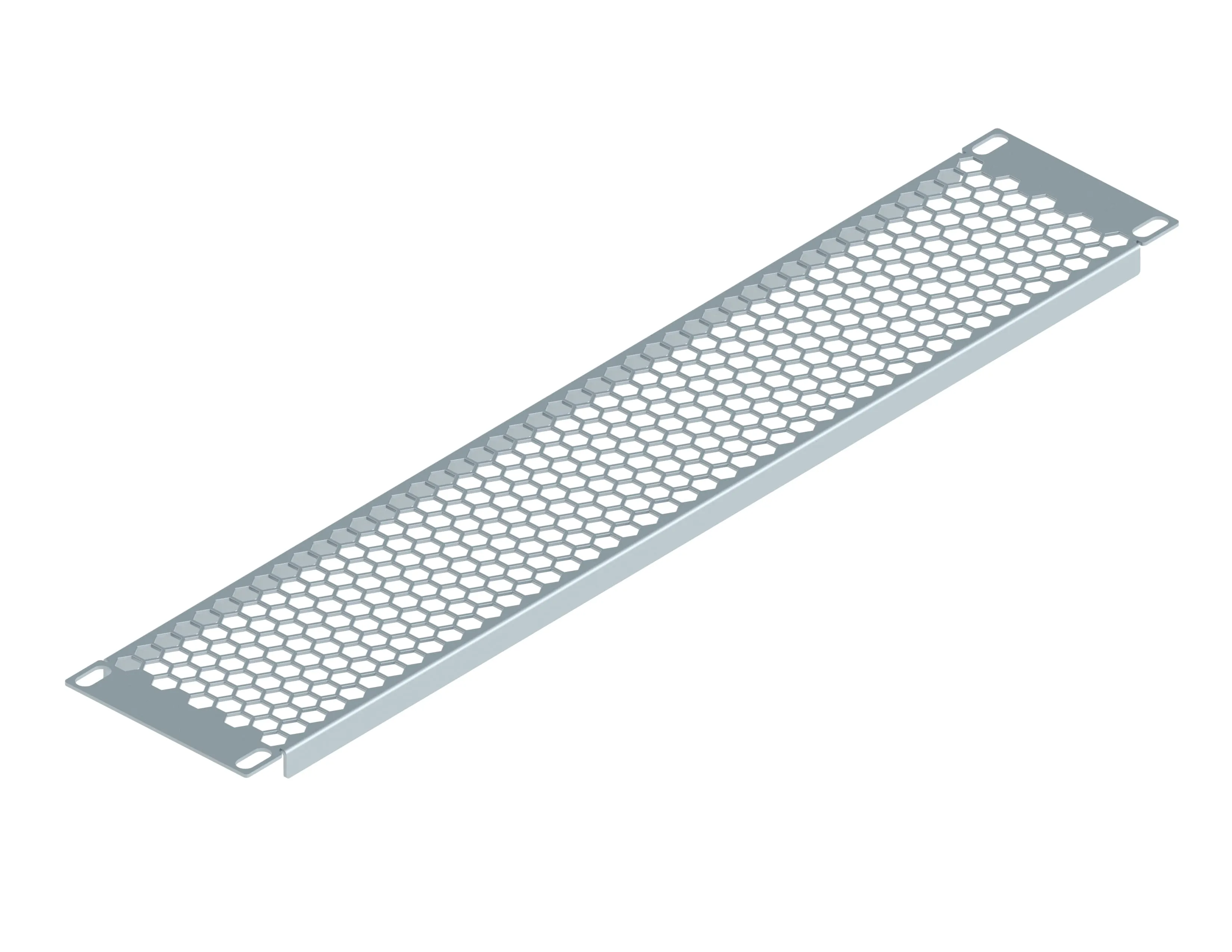 Заглушка перфорированная 19" 2U, серая RUSRACK