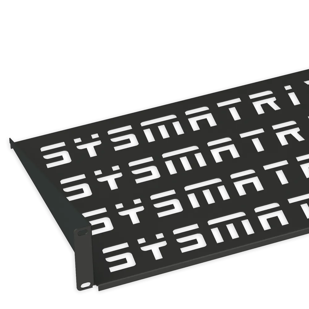SSYSMATRIX SH 4003.900 Полка 19" консольная перфорированная 2U глубина 400 мм, цвет черный (RAL 9004)