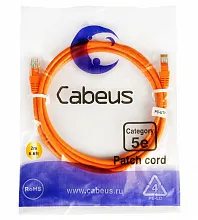 Патч-корд медный Cabeus PC-UTP-RJ45-Cat.5e-2m-OR 19" кабель 5e  оранжевый