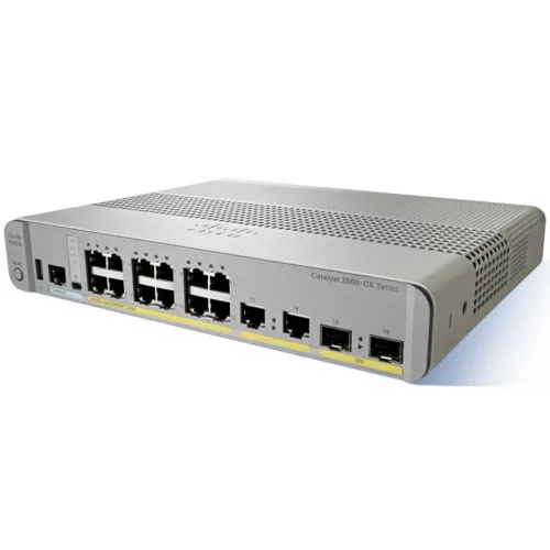Коммутатор Cisco Catalyst 3560-CX 12TC-S WS-C3560CX-12TC-S (1000 Base-TX (1000 мбит/с), 2 SFP порта)