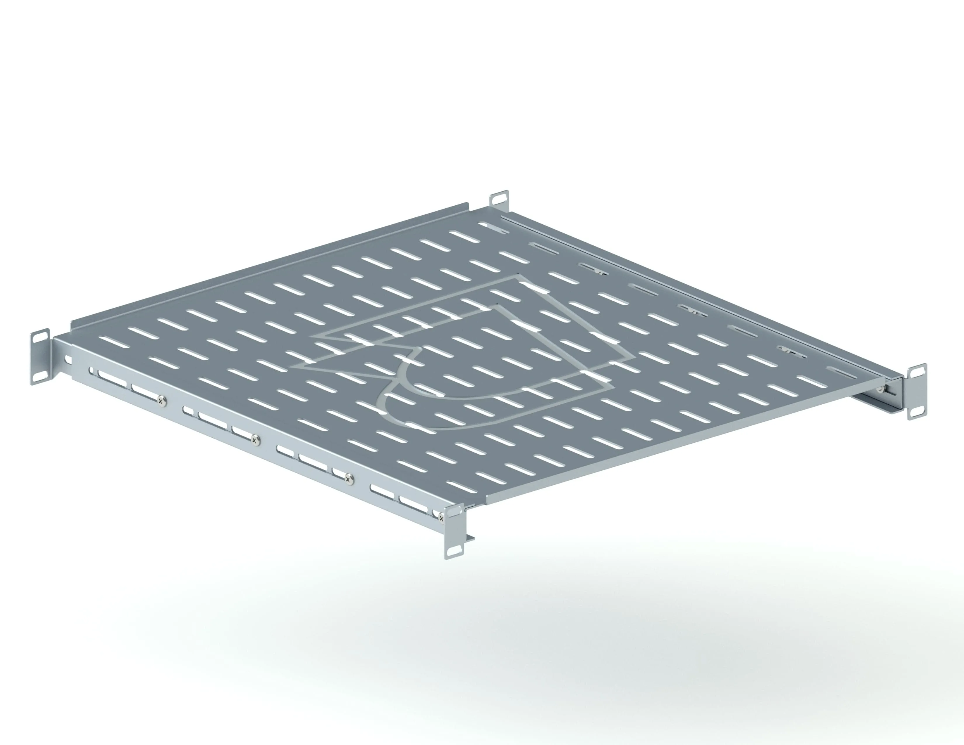 Универсальная стационарная полка глубина 500 мм, серая