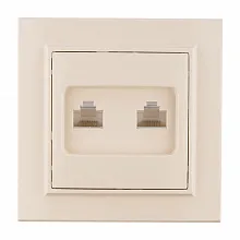 Минск Розетка RJ-45 2-местная СП беж. EKF