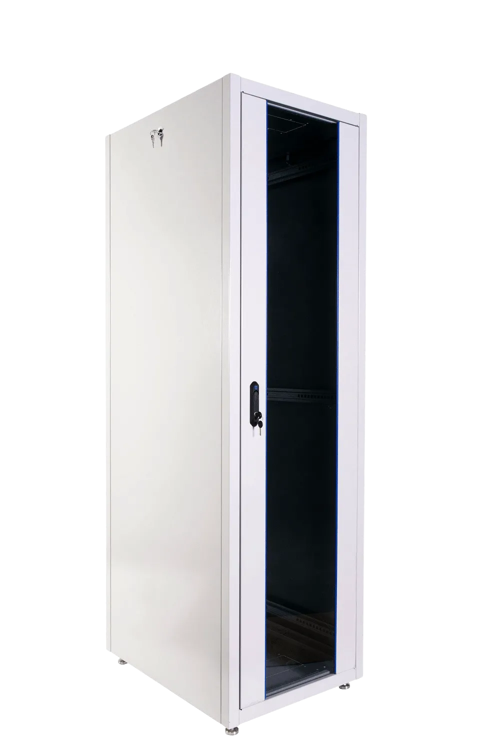 Шкаф телекоммуникационный напольный ЭКОНОМ 48U (600 × 1000) дверь стекло, дверь металл