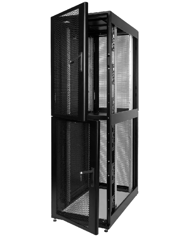 Шкаф серверный ПРОФ напольный колокейшн 46U (600 × 1200) 2 секции, дверь перф. 2 шт., чёрный,в сборе Шкаф серверный ПРОФ напольный колокейшн 46U (600 × 1200) 2 секции, дверь перф. 2 шт., чёрный,в сборе