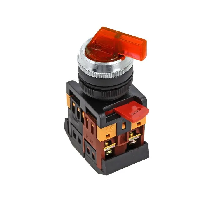 Переключатель ANLC-22 3P красный с подсветкой 24В DC NO+NC EKF Переключатель ANLC-22 3P красный с подсветкой 24В DC NO+NC EKF