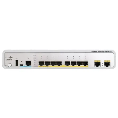 Коммутатор Cisco Catalyst 3560C PD PSE WS-C3560CPD-8PT-S (1000 Base-TX (1000 мбит/с), 2 SFP порта) Коммутатор Cisco Catalyst 3560C PD PSE WS-C3560CPD-8PT-S (1000 Base-TX (1000 мбит/с), 2 SFP порта)