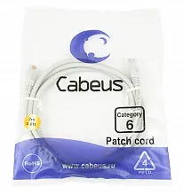 Патч-корд медный Cabeus PC-UTP-RJ45-Cat.6-1.5m 19" кабель 6  серый