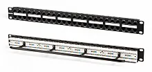 Патч-панель Hyperline PPHD-19-48-8P8C-C5E-SH-110D 19" кабель 5e 48 портов черный