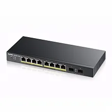 Коммутатор Zyxel GS1900-10HP GS1900-10HP-EU0101F (1000 Base-TX (1000 мбит/с), 2 SFP порта)