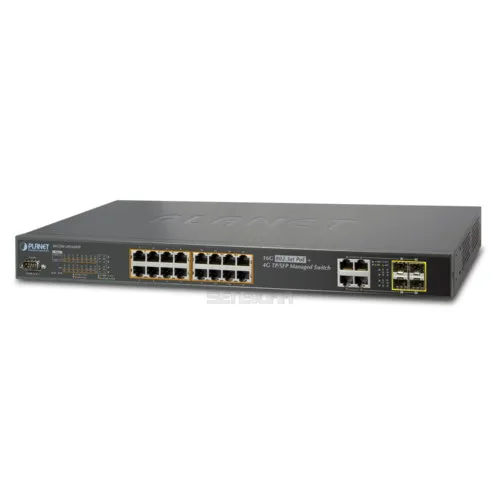 Коммутатор Planet WGSW-20160HP (100 Base-TX (100 мбит/с), 4 SFP порта) Коммутатор Planet WGSW-20160HP (100 Base-TX (100 мбит/с), 4 SFP порта)
