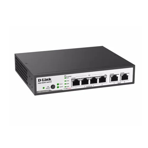 Коммутатор D-link DES-1100-06MP DES-1100-06MP/A1A (100 Base-TX (100 мбит/с), Без SFP портов)