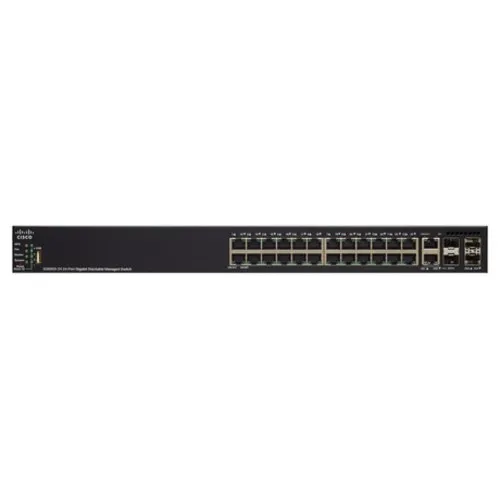Коммутатор Cisco SG550X-24P-K9-EU (1000 Base-TX (1000 мбит/с), 2 SFP порта) Коммутатор Cisco SG550X-24P-K9-EU (1000 Base-TX (1000 мбит/с), 2 SFP порта)