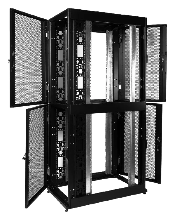 Шкаф серверный ПРОФ напольный колокейшн 46U (600 × 1200) 2 секции, дверь перф. 2 шт., чёрный,в сборе Шкаф серверный ПРОФ напольный колокейшн 46U (600 × 1200) 2 секции, дверь перф. 2 шт., чёрный,в сборе