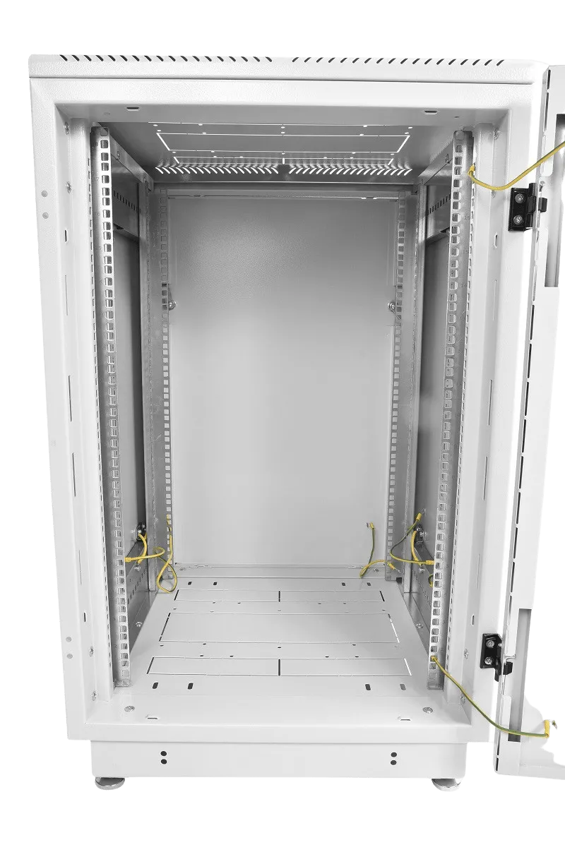 Шкаф телекоммуникационный напольный 27U (600 × 1000) дверь стекло