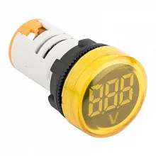 Индикатор значения напряжения желтый ED16-22VD  EKF