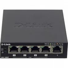 Коммутатор D-link DES-1005P/B1A (100 Base-TX (100 мбит/с), Без SFP портов)