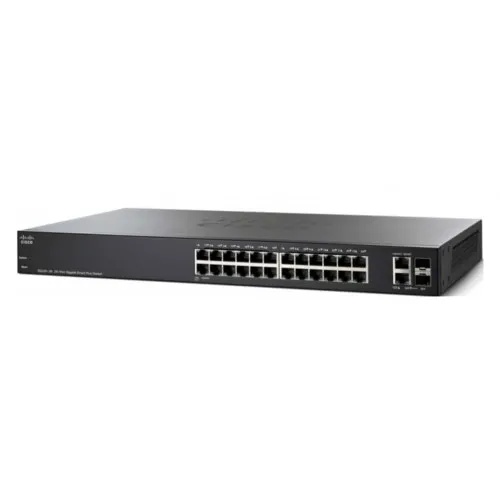 Коммутатор Cisco SG220-26P SG220-26P-K9-EU (1000 Base-TX (1000 мбит/с), 2 SFP порта)
